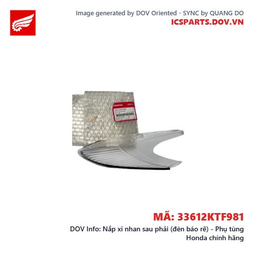 Nắp xi nhan sau phải (đèn báo rẽ) - Phụ tùng Honda chính hãng