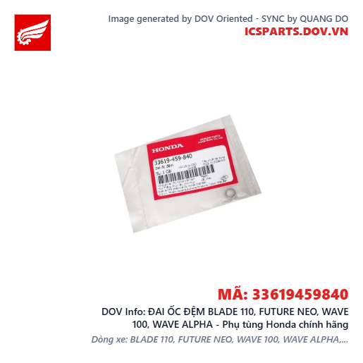 ĐAI ỐC ĐỆM BLADE 110, FUTURE NEO, WAVE 100, WAVE ALPHA - Phụ tùng Honda chính hãng