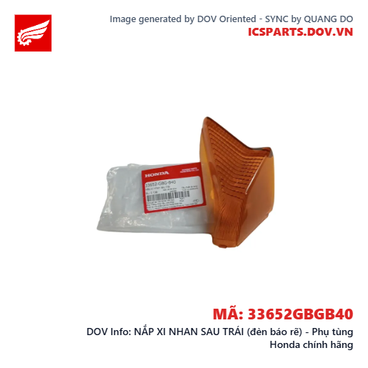 NẮP XI NHAN SAU TRÁI (đèn báo rẽ) - Phụ tùng Honda chính hãng
