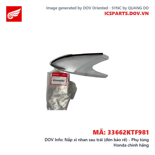 Nắp xi nhan sau trái (đèn báo rẽ) - Phụ tùng Honda chính hãng