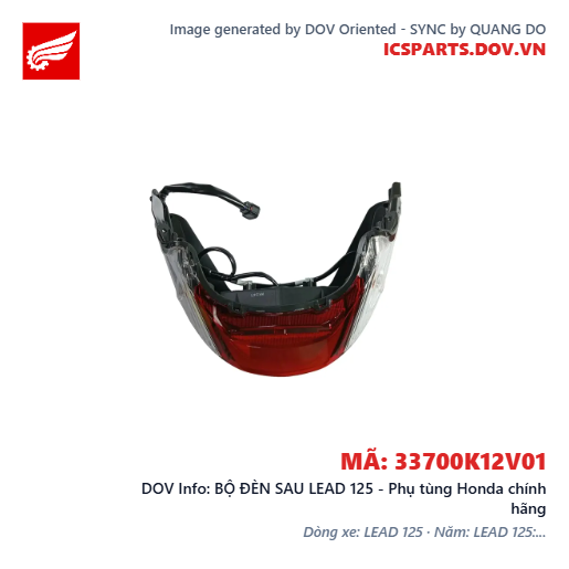 BỘ ĐÈN SAU LEAD 125 - Phụ tùng Honda chính hãng