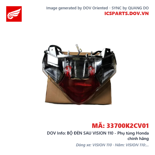 BỘ ĐÈN SAU VISION 110 - Phụ tùng Honda chính hãng