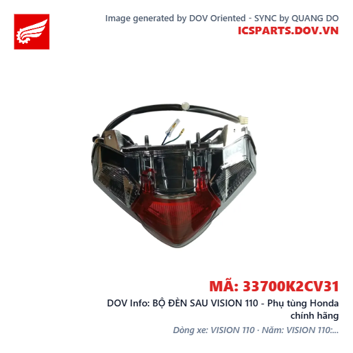 BỘ ĐÈN SAU VISION 110 - Phụ tùng Honda chính hãng