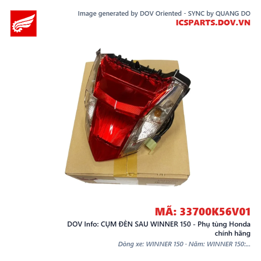 CỤM ĐÈN SAU WINNER 150 - Phụ tùng Honda chính hãng
