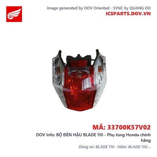 BỘ ĐÈN HẬU BLADE 110 - Phụ tùng Honda chính hãng