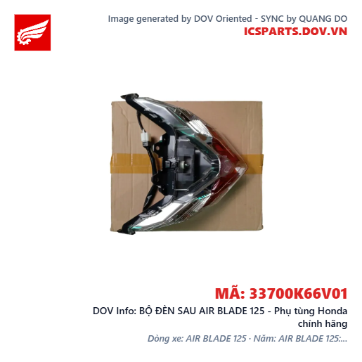 BỘ ĐÈN SAU AIR BLADE 125 - Phụ tùng Honda chính hãng