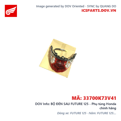 BỘ ĐÈN SAU FUTURE 125 - Phụ tùng Honda chính hãng