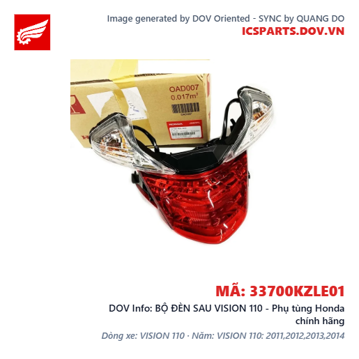 BỘ ĐÈN SAU VISION 110 - Phụ tùng Honda chính hãng