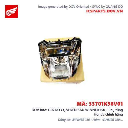 GIÁ ĐỠ CỤM ĐÈN SAU WINNER 150 - Phụ tùng Honda chính hãng