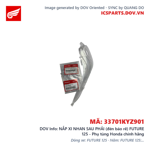 NẮP XI NHAN SAU PHẢI (đèn báo rẽ) FUTURE 125 - Phụ tùng Honda chính hãng