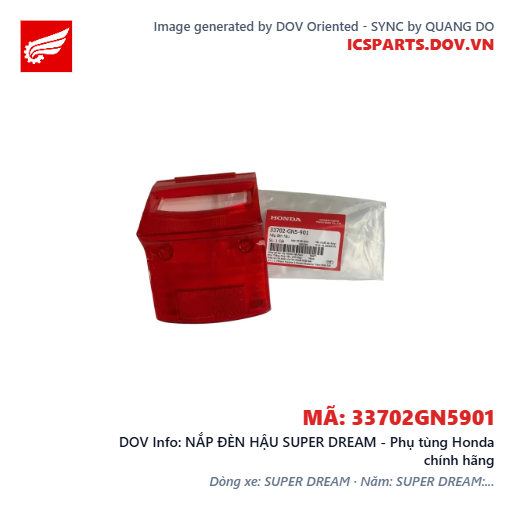 NẮP ĐÈN HẬU SUPER DREAM - Phụ tùng Honda chính hãng