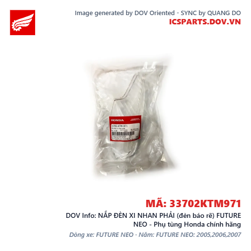 NẮP ĐÈN XI NHAN PHẢI (đèn báo rẽ) FUTURE NEO - Phụ tùng Honda chính hãng
