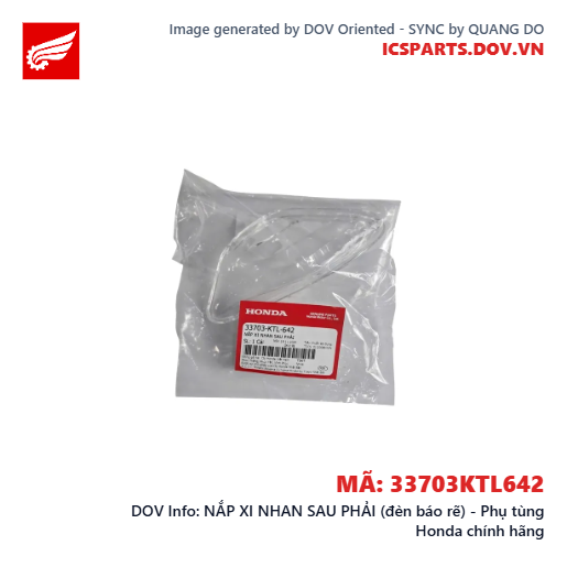 NẮP XI NHAN SAU PHẢI (đèn báo rẽ) - Phụ tùng Honda chính hãng