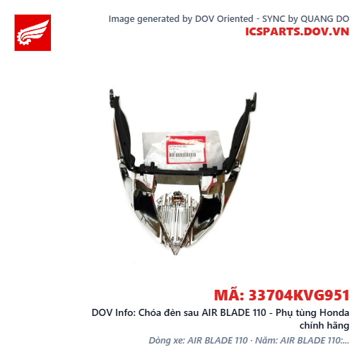 Chóa đèn sau AIR BLADE 110 - Phụ tùng Honda chính hãng