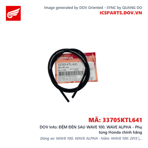 ĐỆM ĐÈN SAU WAVE 100, WAVE ALPHA - Phụ tùng Honda chính hãng