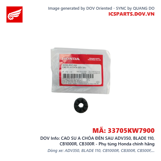 CAO SU A CHÓA ĐÈN SAU ADV350, BLADE 110, CB1000R, CB300R - Phụ tùng Honda chính hãng
