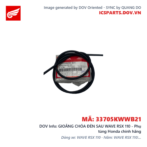 GIOĂNG CHÓA ĐÈN SAU WAVE RSX 110 - Phụ tùng Honda chính hãng