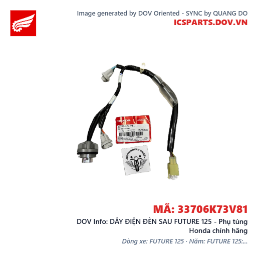 DÂY ĐIỆN ĐÈN SAU FUTURE 125 - Phụ tùng Honda chính hãng