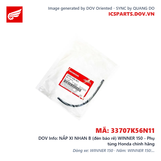 NẮP XI NHAN B (đèn báo rẽ) WINNER 150 - Phụ tùng Honda chính hãng