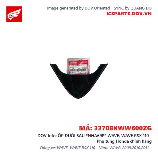 ỐP ĐUÔI SAU *NHA69P* WAVE, WAVE RSX 110 - Phụ tùng Honda chính hãng