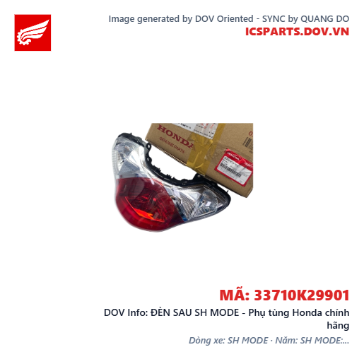ĐÈN SAU SH MODE - Phụ tùng Honda chính hãng