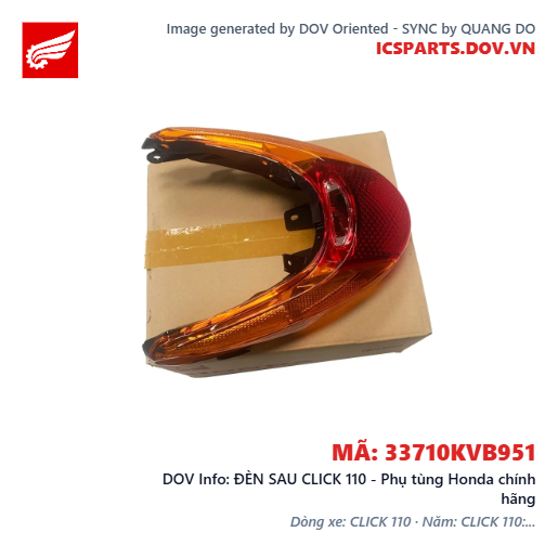 ĐÈN SAU CLICK 110 - Phụ tùng Honda chính hãng