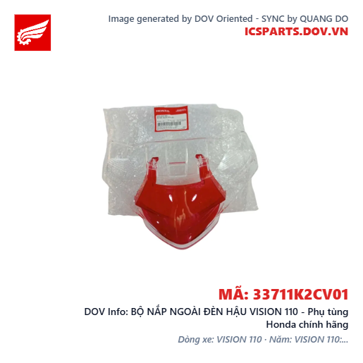BỘ NẮP NGOÀI ĐÈN HẬU VISION 110 - Phụ tùng Honda chính hãng