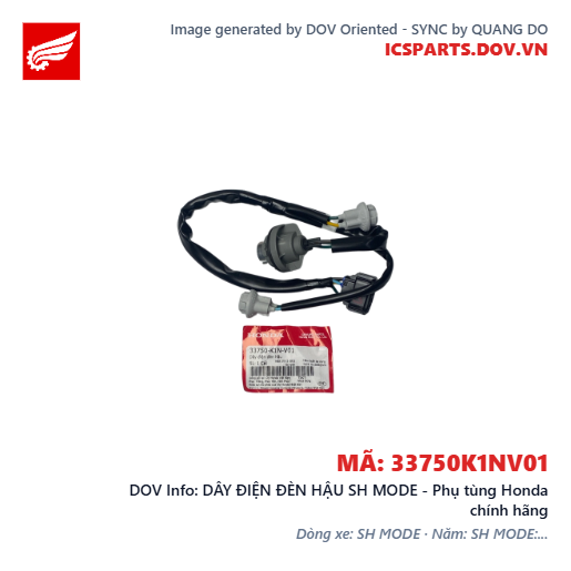 DÂY ĐIỆN ĐÈN HẬU SH MODE - Phụ tùng Honda chính hãng