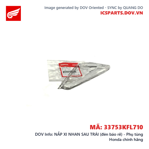 NẮP XI NHAN SAU TRÁI (đèn báo rẽ) - Phụ tùng Honda chính hãng