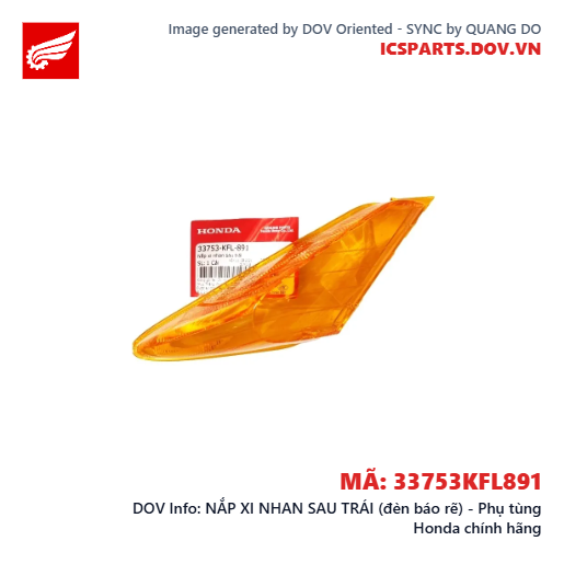 NẮP XI NHAN SAU TRÁI (đèn báo rẽ) - Phụ tùng Honda chính hãng