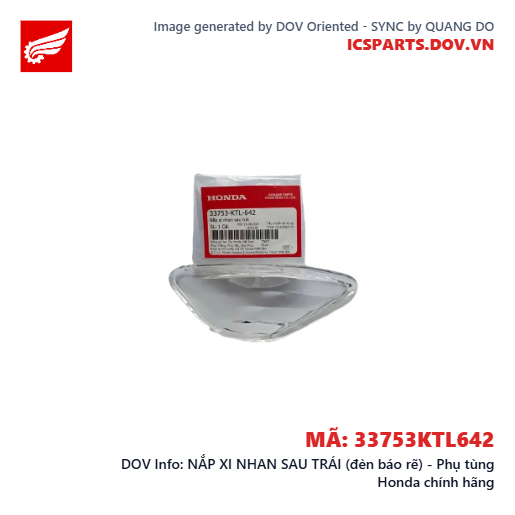 NẮP XI NHAN SAU TRÁI (đèn báo rẽ) - Phụ tùng Honda chính hãng