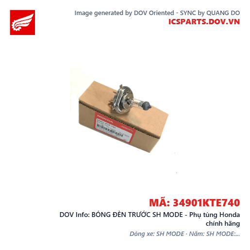 BÓNG ĐÈN TRƯỚC SH MODE - Phụ tùng Honda chính hãng