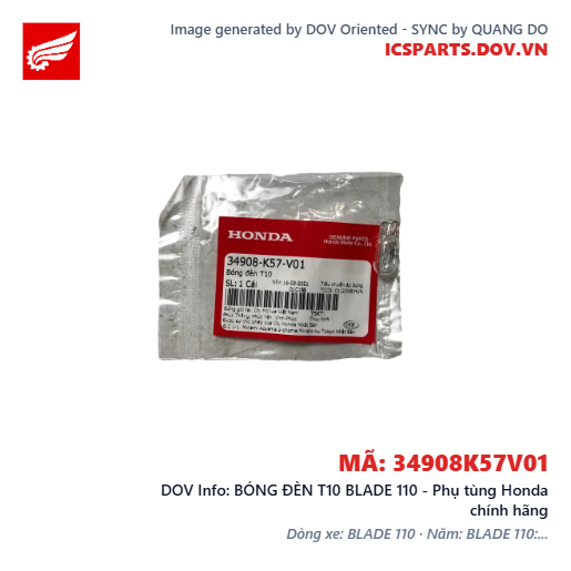 BÓNG ĐÈN T10 BLADE 110 - Phụ tùng Honda chính hãng