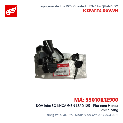 BỘ KHÓA ĐIỆN LEAD 125 - Phụ tùng Honda chính hãng
