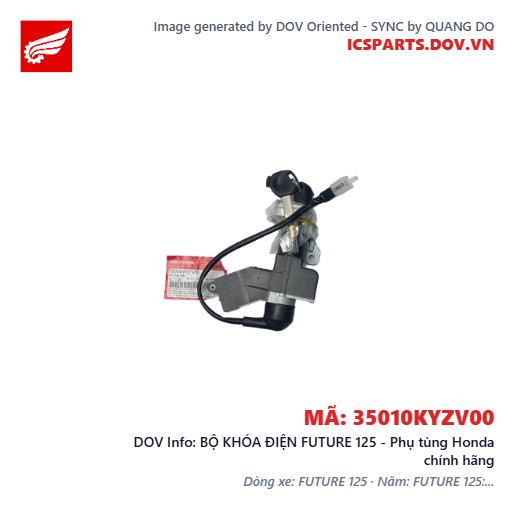 BỘ KHÓA ĐIỆN FUTURE 125 - Phụ tùng Honda chính hãng