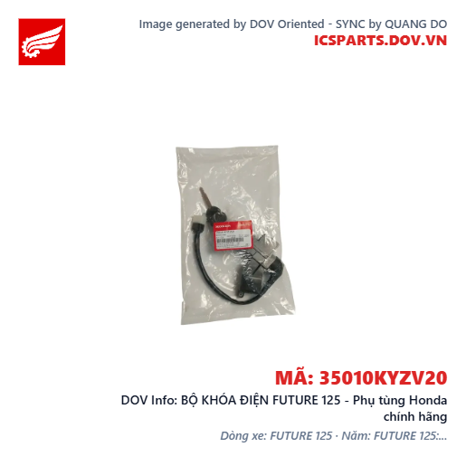 BỘ KHÓA ĐIỆN FUTURE 125 - Phụ tùng Honda chính hãng