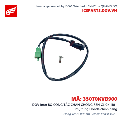 BỘ CÔNG TẮC CHÂN CHỐNG BÊN CLICK 110 - Phụ tùng Honda chính hãng