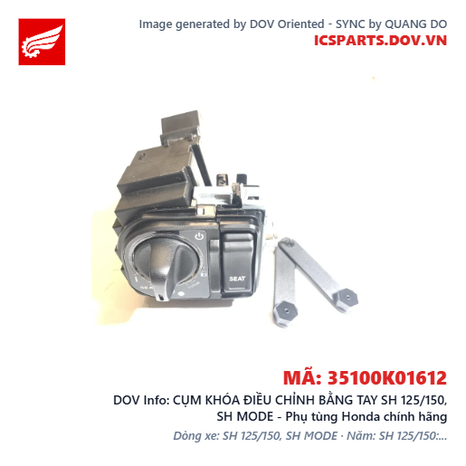 CỤM KHÓA ĐIỀU CHỈNH BẰNG TAY SH 125/150, SH MODE - Phụ tùng Honda chính hãng