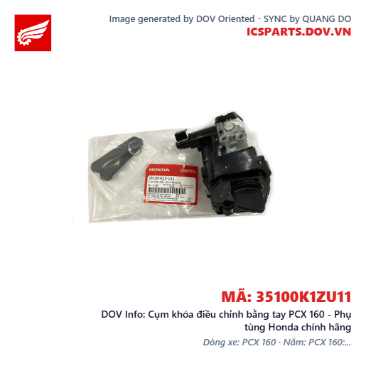Cụm khóa điều chỉnh bằng tay PCX 160 - Phụ tùng Honda chính hãng