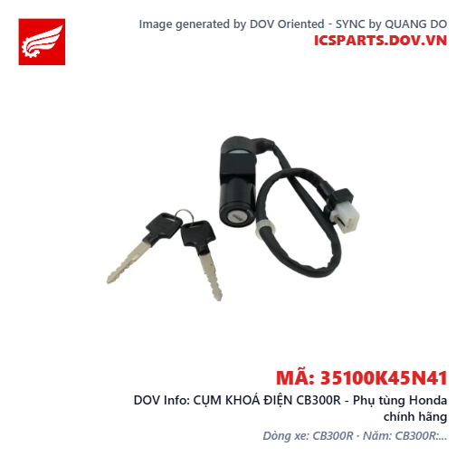 CỤM KHOÁ ĐIỆN CB300R - Phụ tùng Honda chính hãng