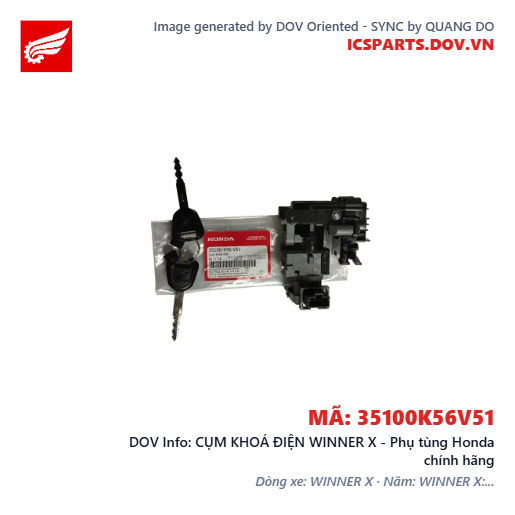 CỤM KHOÁ ĐIỆN WINNER X - Phụ tùng Honda chính hãng