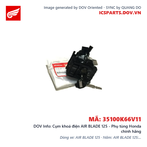 Cụm khoá điện AIR BLADE 125 - Phụ tùng Honda chính hãng