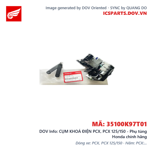CỤM KHOÁ ĐIỆN PCX, PCX 125/150 - Phụ tùng Honda chính hãng