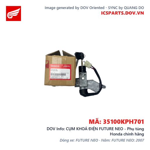 CỤM KHOÁ ĐIỆN FUTURE NEO - Phụ tùng Honda chính hãng