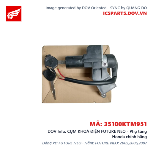 CỤM KHOÁ ĐIỆN FUTURE NEO - Phụ tùng Honda chính hãng