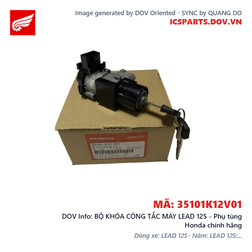 BỘ KHÓA CÔNG TẮC MÁY LEAD 125 - Phụ tùng Honda chính hãng