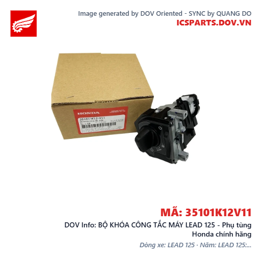 BỘ KHÓA CÔNG TẮC MÁY LEAD 125 - Phụ tùng Honda chính hãng