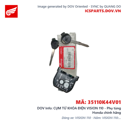 CỤM TỪ KHÓA ĐIỆN VISION 110 - Phụ tùng Honda chính hãng