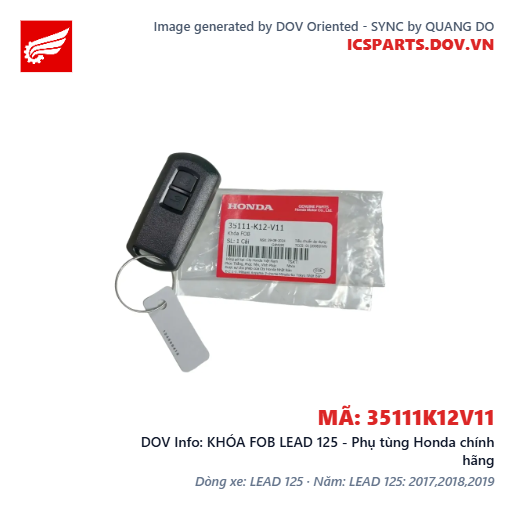 KHÓA FOB LEAD 125 - Phụ tùng Honda chính hãng