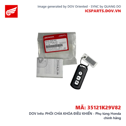 PHÔI CHÌA KHÓA ĐIỀU KHIỂN - Phụ tùng Honda chính hãng